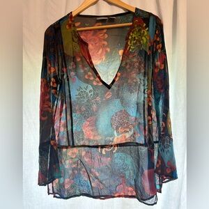 Chico’s sheer silk blouse